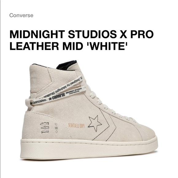 CONVERSE midnight studios X pro leather shoes with box, dust bag, & extra laces - Picture 2 of 3